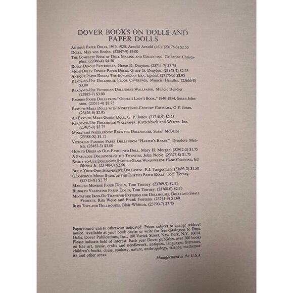 Victorian Fashion Paper Dolls From Harpers Bazar 1867-1898 By Theodore Menten - Picture 5 of 6